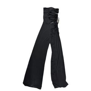 Bebe black open side stretch jumpsuit XS